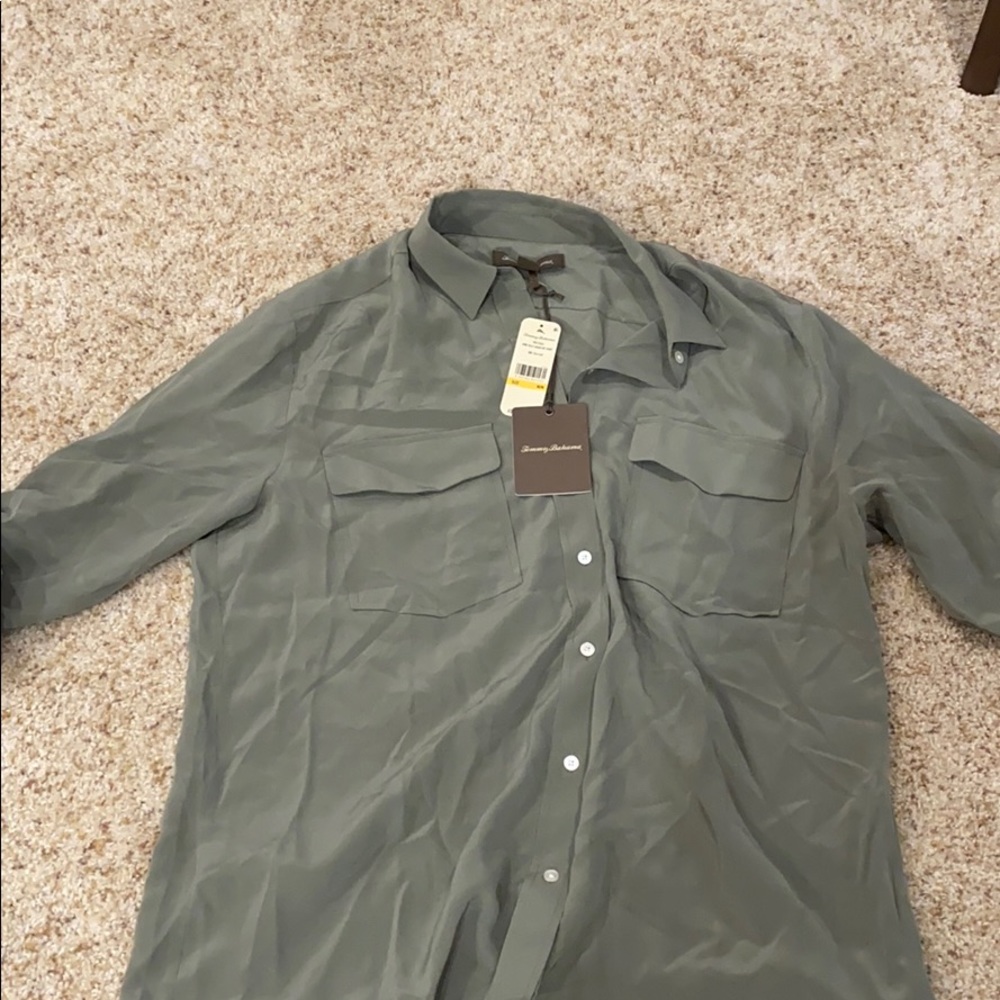 Never worn silk cargo shirt